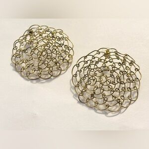Sassy Jones Gold-Tone Wire Filigree Earrings